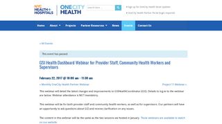 
                            4. GSI Health Dashboard Webinar for Provider Staff, Community ...