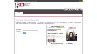 
                            7. GSM London - Student Portal