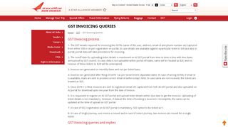 
                            4. GST Invoicing Queries - Air India