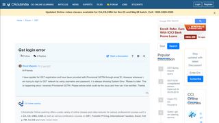 
                            1. GST login error - GST Forum - CAclubindia