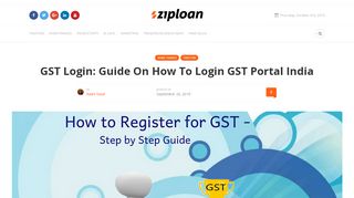 
                            5. GST Login: Guide On How To Login GST Portal India | ZipLoan