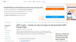 
                            4. GST Login - Guide on How to login to Government ... - ClearTax