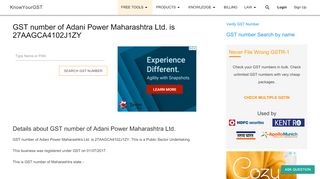 
                            3. GST number of Adani Power Maharashtra Ltd. is 27AAGCA4102J1ZY ...