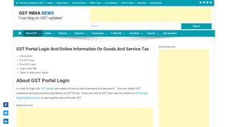 
                            3. GST Portal Login and Online Information on Goods and ...