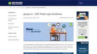 
                            2. GST Portal Login | How to Login on gst.gov.in in 4 Simple Steps