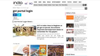 
                            7. Gst Portal Login : Latest News, Videos and Photos on Gst ...