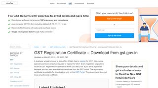 
                            2. GST Registration Certificate - Download from gst.gov.in