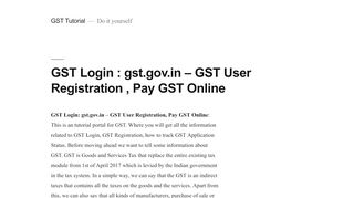 
                            10. GST Tutorial – Do it yourself