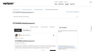 
                            7. GT784WNV default password - Verizon Fios …