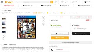 
                            8. GTA 5 PS4 - Jeux vidéo - Achat & prix | fnac