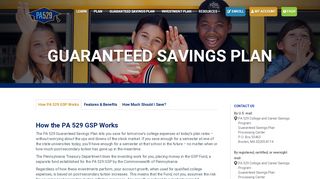 
                            2. Guaranteed Savings Plan - PA529 | College and Career ...