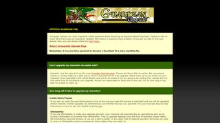 
                            8. Guardian FAQ - AdventureQuest