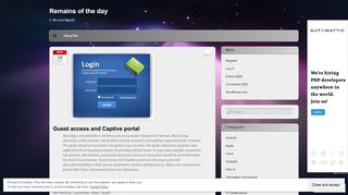 
                            7. Guest access and Captive portal | Remains of the day