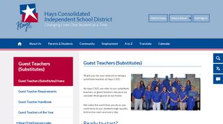 
                            2. Guest Teachers (Substitutes) - Hays CISD