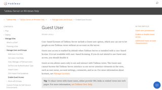 
                            9. Guest User - Tableau