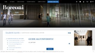 
                            6. GUIDE ALL'UNIVERSITA' - Universita' Bocconi