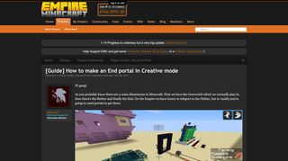 
                            8. [Guide] How to make an End portal in Creative mode | Empire Minecraft