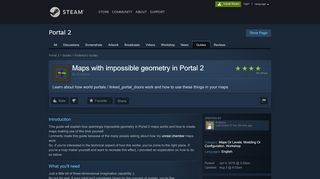 
                            4. Guide :: Maps with impossible geometry in Portal 2 - Steam Community