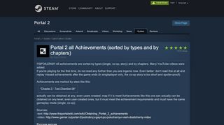 
                            2. Guide :: Portal 2 all Achievements (sorted by ... - Steam Community