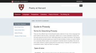 
                            5. Guide to Prosody | Poetry at Harvard