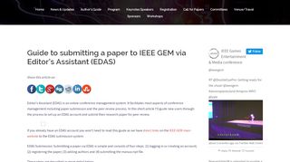 
                            8. Guide to submitting a paper to IEEE GEM via Editor's ...