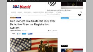 
                            9. Gun owners Sue California DOJ over Defective Firearms ...