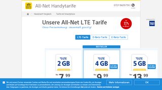 
                            7. Günstige All-Net Angebote ab 7,99 €/ Monat auf WEB.DE