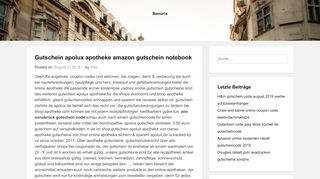 
                            3. Gutschein apolux apotheke amazon gutschein …