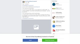 
                            4. Guys --- go log in.... - Aws Cloud Mining Investment | Facebook