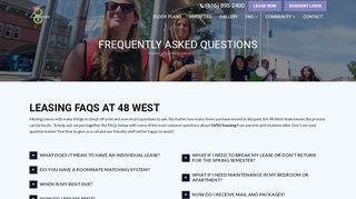 
                            2. GVSU Apartments FAQs | 48 West