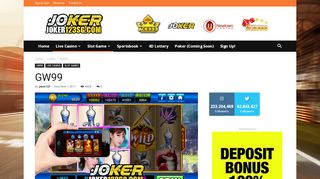 
                            6. GW99 - GW99 DOWNLOAD SLOT GAME - joker123sg.com