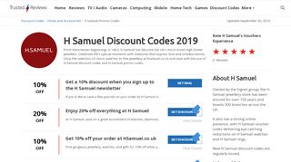 
                            7. H Samuel Discount Codes | 25% Off In August …