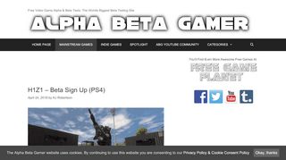 
                            3. H1Z1 – Beta Sign Up (PS4) | Alpha Beta Gamer