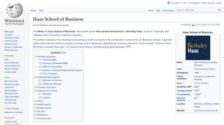 
                            8. Haas School of Business - Wikipedia