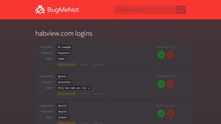 
                            2. habview.com passwords - BugMeNot