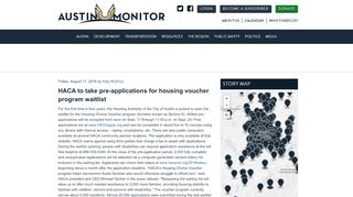 
                            9. HACA to take pre-applications for housing voucher program waitlist ...