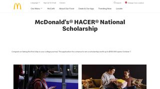 
                            4. HACER® Scholarships for Hispanic Students | McDonald's
