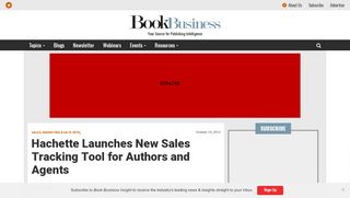 
                            9. Hachette Launches New Sales Tracking Tool for Authors and Agents