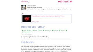 
                            9. Hack The Box - Carrier | 0xRick Owned Root !