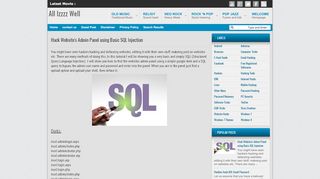 
                            8. Hack Website's Admin Panel using Basic SQL …