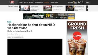 
                            8. Hacker claims he shut down NISD website twice - KSAT.com