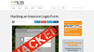 
                            2. Hacking an Insecure Login Form - Lock Me Down