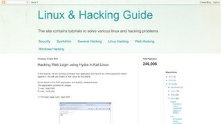 
                            6. Hacking Web Login using Hydra in Kali Linux - blogspot.com