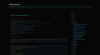 
                            7. hacktracking: # Arch Linux on Raspberry Pi