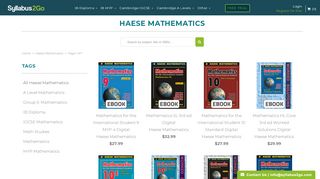 
                            9. Haese Mathematics - Syllabus2Go