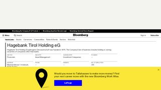 
                            5. Hagebank Tirol Holding eG - Company Profile and News ...