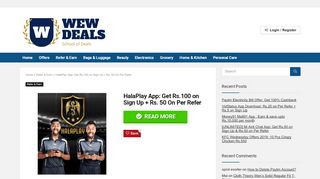 
                            2. HalaPlay App: Get Rs.100 on Sign Up + Rs. 50 On Per Refer ...