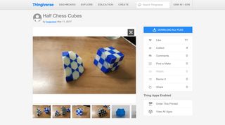 
                            8. Half Chess Cubes by bugpower - Thingiverse