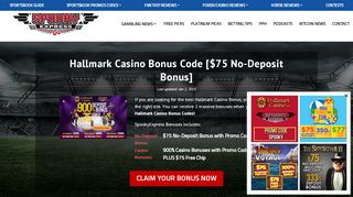 
                            3. Hallmark Casino Bonus Code [No Deposit Bonus] | Spooky Express