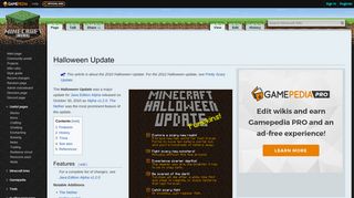 
                            6. Halloween Update – Official Minecraft Wiki